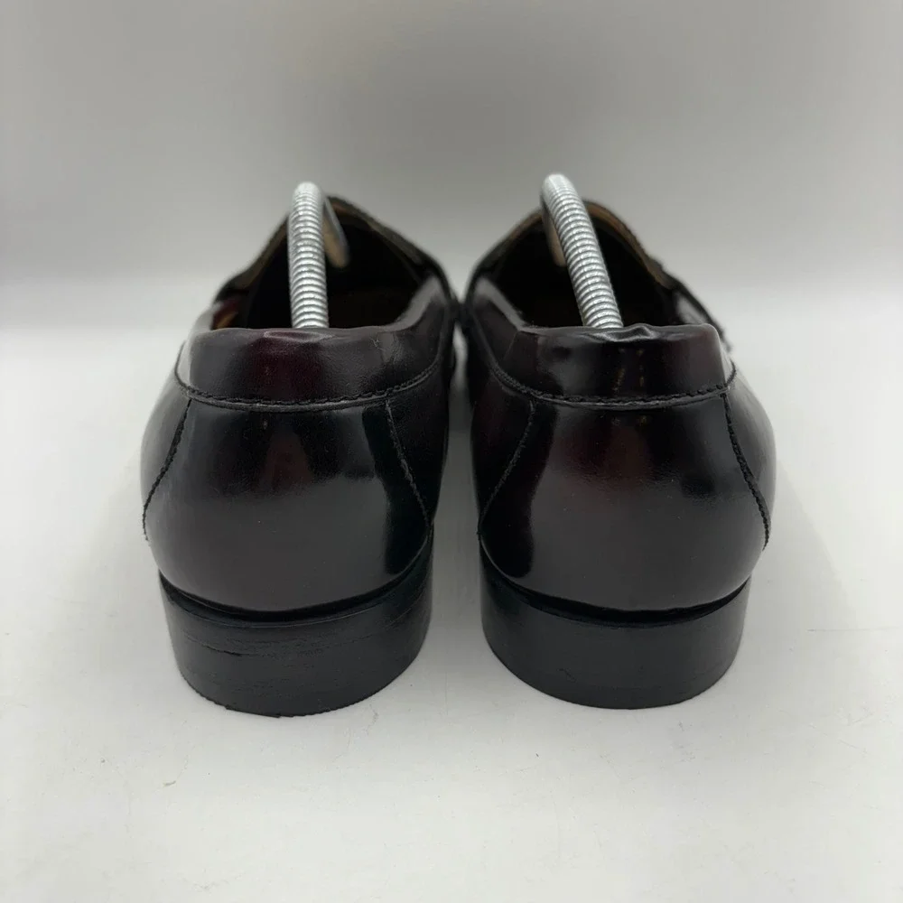 Kirkland Signature Mens Burgundy‎ Leather Tassel Loafers Size 12 D 21273 Brazil